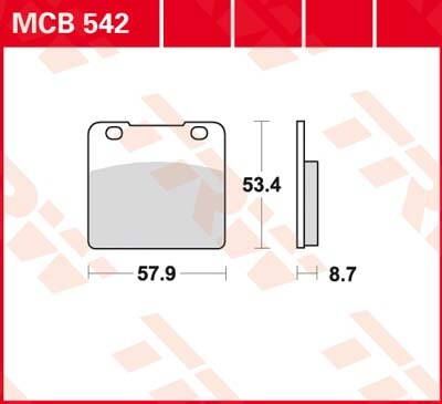 brzdove platničky TRW MCB542